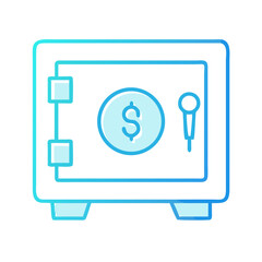 Poster - Safe Deposit Secure Box Icon Representing Asset Protection and Storage Security