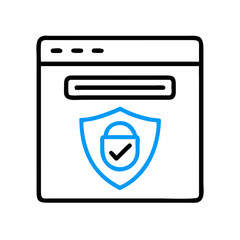 Aufkleber - VPN Browser Window Icon Representing Secure Online Browsing and Privacy Protection