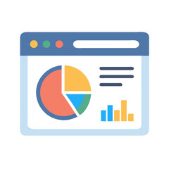 Poster - Website Analytics with Pie Chart Icon Representing Data Insights and Performance Metrics