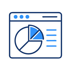 Poster - Website Analytics with Pie Chart Icon Representing Data Insights and Performance Metrics