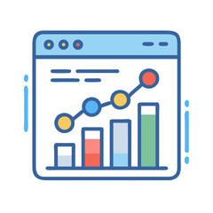 Poster - Website Traffic and Data Analytics Icon Representing Web Performance and User Behavior Tracking