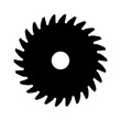 © pixostudio - A high contrast, black and white image of a circular saw blade
