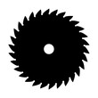© pixostudio - Silhouette of a circular saw blade for cutting wood and other materials