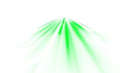 Wall Mural - png bright car beam on colorful city background with speed blur, motion curve and green trail streak