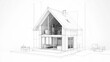 © Jack - A compact tiny house floor plan merging construction blueprint symbols and pencil build sketch of wall panel sections and modular joinery details