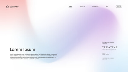 Wall Mural - abstract wave futuristic design of landing page. retro gradient mesh website design