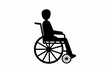 © tanvir - Wheel Chair User silhouette vector illustration