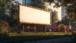 © Satya - Blank billboard near playground at sunrise