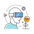 © MdGolamRabby - mixed reality icon icon, mixed reality icon vector illustration-simple illustration of mixed reality icon, perfect for mixed reality icon logos and icons