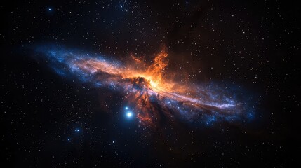 colorful nebula in night sky