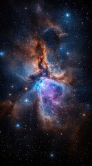 cosmic nebula with starry background