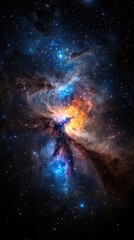 colorful nebula with starry background