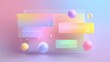 © NobleFrame - Vibrant 3D Gradient Chat UI with Floating Speech Bubbles and Colorful Spheres