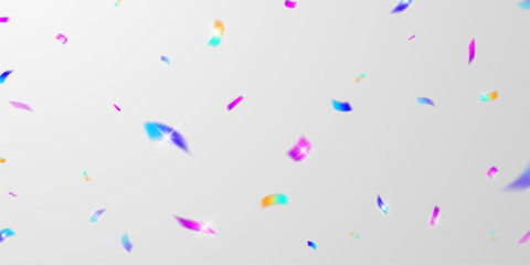 Wall Mural - light effect and zigzag ribbon falling from above on a beam of light, tinsel vector