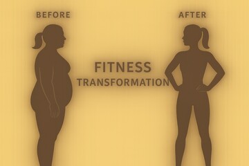 Poster - Fitness Transformation Showcasing a Significant Change in Body Shape From Before to After in a Motivational Context