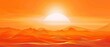 © Elzerl - Sunset orange gradient mesh digital art premium design artifacts showing abstract orange dunes beneath a bright sun.