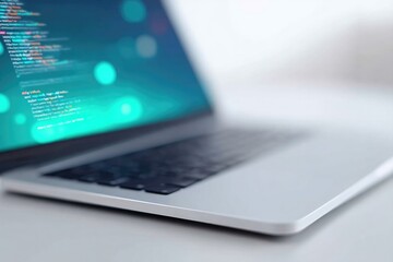 laptop with code on screen suggests connection between artificial intelligence and business