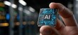 © Agnieszka - Illuminating innovation human hand showcases glowing ai microchip