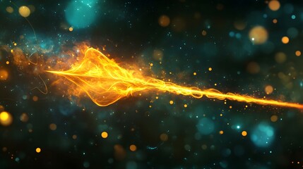 54. a magical arrow glowing with enchanted energy
