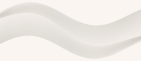 Fototapete - Abstract background with waves lines. Illusion of dynamic transition. Black lines on a white background.