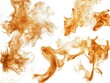 © Ketobox - Ethereal amber smoke swirls against a pristine white background creating a mesmerizing abstract composition with fluid dynamic movement and artistic flair