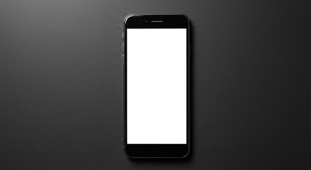 Sleek Smartphone Displayed on a Textured Black Surface for Editorial Use