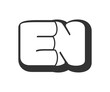 © SolaruS - EN logo, bubble comic lettering, rounded in graffiti style black and white silhouette. Trendy preschool E and N letter text for festival party, personal initials, children funky print and web.