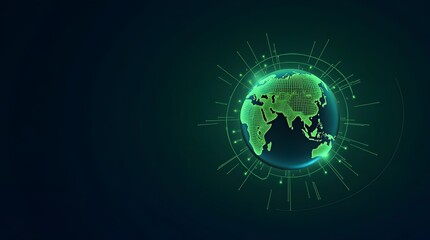 digital world globe with glowing connections. futuristic network concept. best for technology, globa