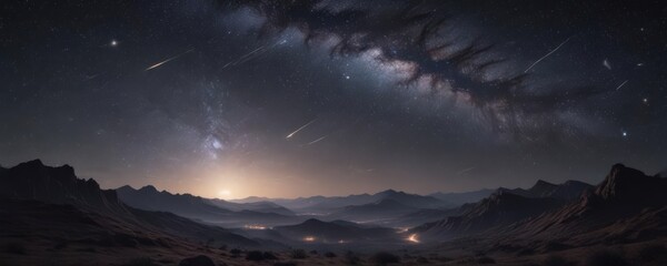 Wall Mural - dark sky canvas, myriads of twinkling stars, distant galaxies , light years, starlight