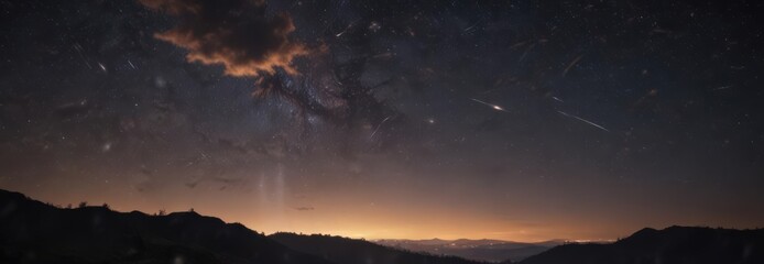 Wall Mural - dark, velvet sky ablaze with countless twinkling stars , starfield, celestial bodies