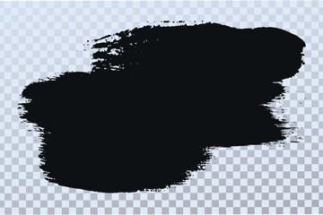 Poster - Grunge paint circles and strokes vector element Dirty artistic design elements isolated on white background. Black ink vector brush strokes