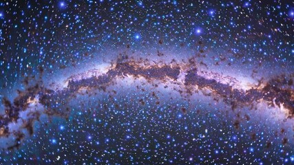 Wall Mural - a wide-angle view of a vibrant galaxy with swirling stars and cosmic dust, resembling a scene from a