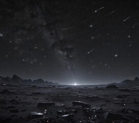 Wall Mural - myriad twinkling stars scattered across inky black expanse , night sky, background, sky