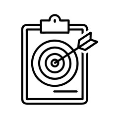 Aufkleber - Clipboard with Target and Arrow Icon Representing Business Goals and Strategic Planning