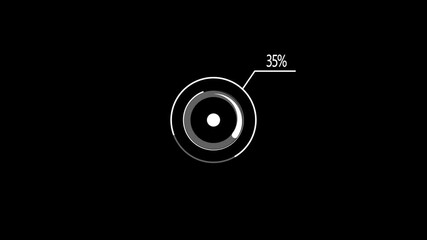Loading icon animation with black color background . Loading bar and percentage Futuristic progress loading bar 21% percent.