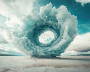 Aufkleber - Climate Crisis Visualization Epic Atmospheric Phenomenon Reveals Extreme Weather Dynamics - Immersive Meteorological Documentary for Global Climate Research