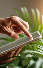 Poster - Mindful Digital Wellness Serene Touchscreen Interaction with Biophilic Design - Holistic Mental Health Technology in Soft Organic Environments