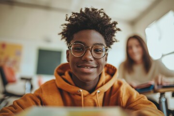 Aufkleber - Inclusive Learning Revolution Gen Z Student Embraces Adaptive Education with Trendsetting Accessibility, Empowerment, and Authentic Classroom Connection