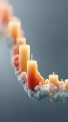 Leinwandbilder - Cinematic Forex Trading Visualization Gradient Candlestick Momentum Chart with Dynamic Cloud - AI-Powered Financial Analytics and Market Trend Storytelling