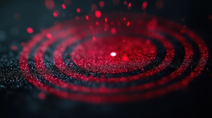 Poster - Cybersecurity Visualization Dynamic Red Particle Wave Network Threat Detection and Digital Resilience for Next-Gen Technological Defense Systems