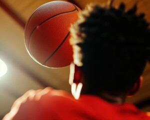 Aufkleber - Dynamic Performance Visualization High-Intensity Basketball Moment Capturing Athletic Precision, Skill Development, and Next-Gen Sports Training Dynamics
