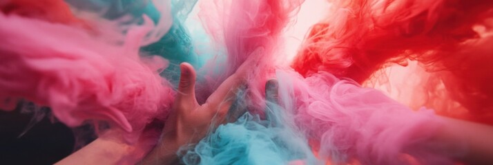 Aufkleber - Fluid Motion Explosion Immersive Gen Z Aesthetic Blending Digital Art, Emotional Dynamics and Creative Visualization in Vibrant Color Gradient Experience