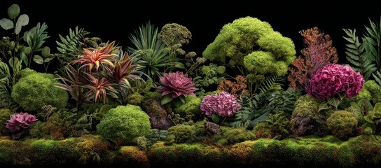 The concept features a creative nature green background, tropical leaf banner, or floral jungle pattern