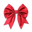 © Isolated Stock - A Stunning Red Satin Bow: Elegant Festive Decoration, Perfect for Gifts and Celebrations