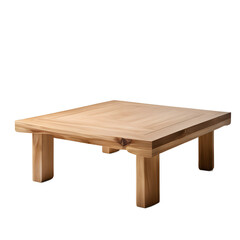 Poster - Japanese low cedar wood chabudai table, isolated on a empty plain background