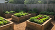 © Nanang - Backyard Oasis Featuring Raised Garden Beds Bursting With Healthy Greenery