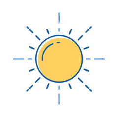 Wall Mural - sun illustration summer sunshine bright sky heat weather sunny day light warm graphic design