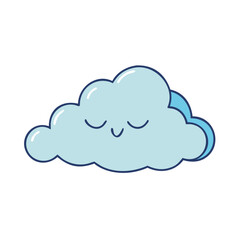 Wall Mural - cute cloud vector illustration for weather forecast design sky cloudscape cartoon graphic element de
