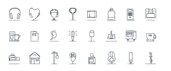  icon sheet, simple shapes, Mic icons