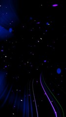 Aufkleber - Vibrant colors blend and swirl effortlessly, creating an enchanting visual experience in a dark background setting